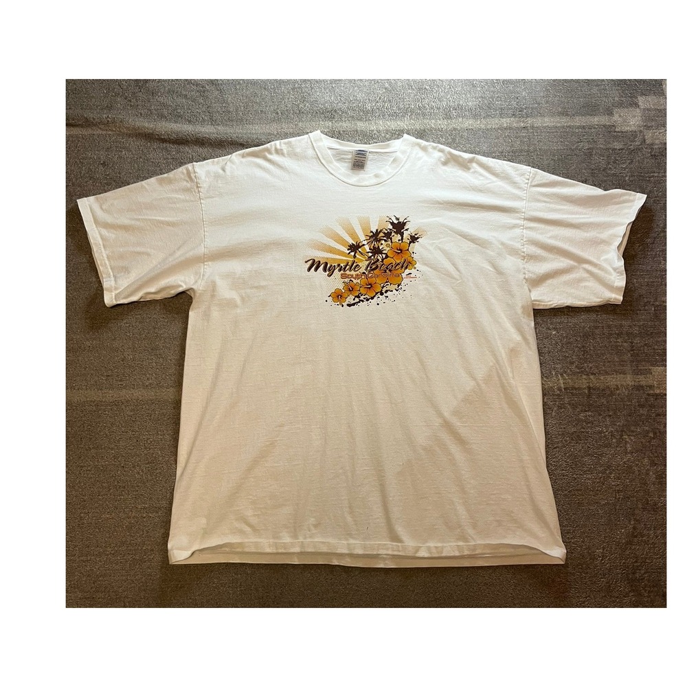 Delta Magnum Weight Myrtle Beach SC Graphic T-Shirt White 5XLT Tall Cotton